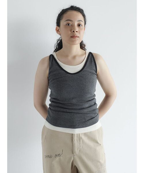 FIKA.(フィーカ)の「Prib Cami Tank(キャミソール・レディース・グレー系/エンジ/ブラウン・FREE)」の4枚目の写真