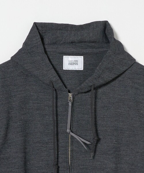 UNITED ARROWS & SONS（ユナイテッドアローズアンドサンズ）の「＜UNITED ARROWS & SONS by MASAKI KAWASE＞ W/P WFL ZIP HOODIE/フーディ（パーカー・メンズ・ライトグレー/ダークグレー/ブラック・XL/L/M）」の17枚目の写真
