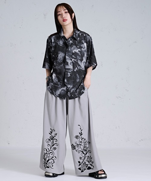 Ellno Loset(エルノロゼット)の「チェーンネクタイセットGALAXYシャツ(シャツ/ブラウス・メンズ・オフホワイト/パープル系その他/ブラック系その他・MEDIUM/SMALL/LARGE)」の16枚目の写真