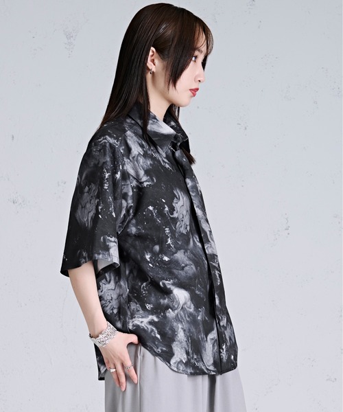 Ellno Loset(エルノロゼット)の「チェーンネクタイセットGALAXYシャツ(シャツ/ブラウス・メンズ・オフホワイト/パープル系その他/ブラック系その他・MEDIUM/SMALL/LARGE)」の14枚目の写真