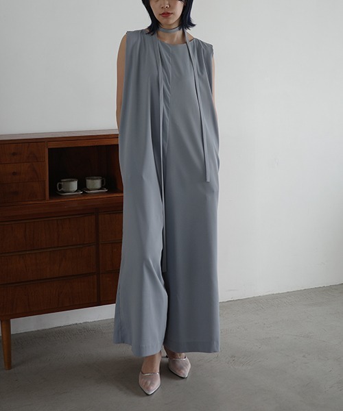 セール】square line wide all-in-one（つなぎ/オールインワン