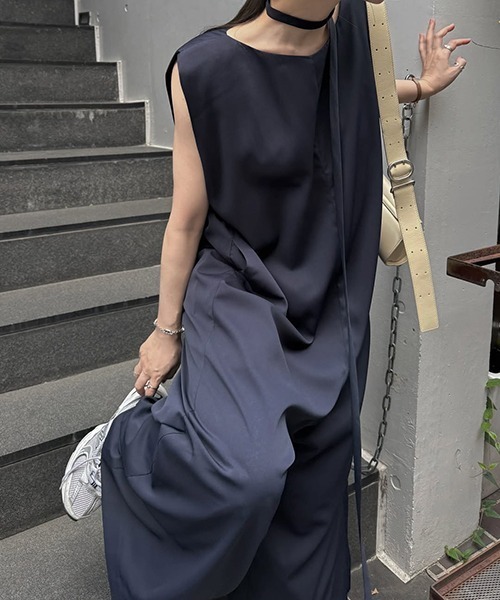 セール】square line wide all-in-one（つなぎ/オールインワン