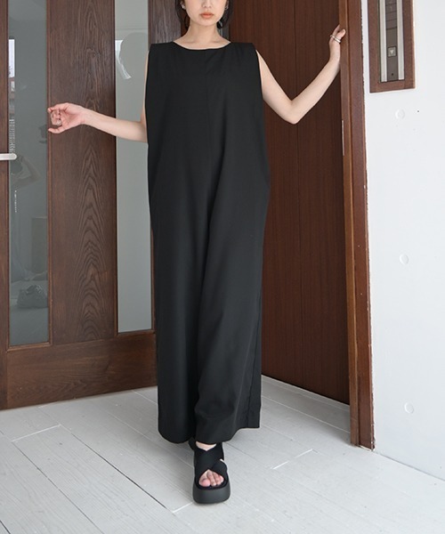 セール】square line wide all-in-one（つなぎ/オールインワン