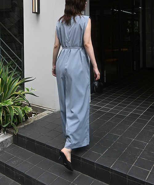 WILLFULLY オールインワン セール】removable shoulder ribbon all-in-one（つなぎ