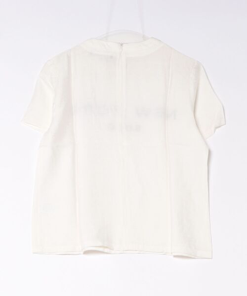 Rivel(リヴェル)の「【COCOSIN】クルーネック プリント 半袖Tシャツ バックジップ(Tシャツ/カットソー・レディース・ホワイト/ブラック・M/L/S)」の6枚目の写真