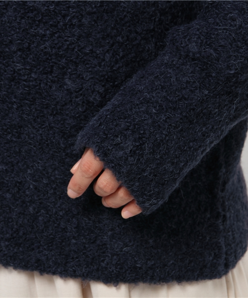 RIVE DROITE（リヴドロワ）の「ループヤーンニット（ニット/セーター・レディース・ネイビー/チャコールグレー・FREE）」の7枚目の写真