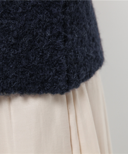 RIVE DROITE（リヴドロワ）の「ループヤーンニット（ニット/セーター・レディース・ネイビー/チャコールグレー・FREE）」の8枚目の写真