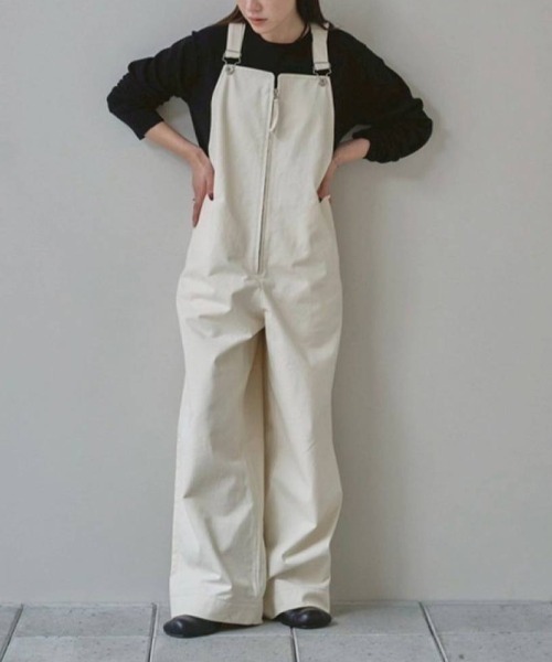 TODAYFUL（トゥデイフル）の「TODAYFUL Frontzip Twill Salopette