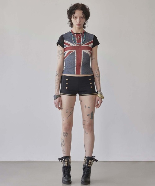 SCULPTOR(スカルプター)の「Union Jack Baby Tee(Tシャツ/カットソー・レディース・ブラック/ホワイト・X-SMALL/SMALL/MEDIUM/LARGE)」の9枚目の写真