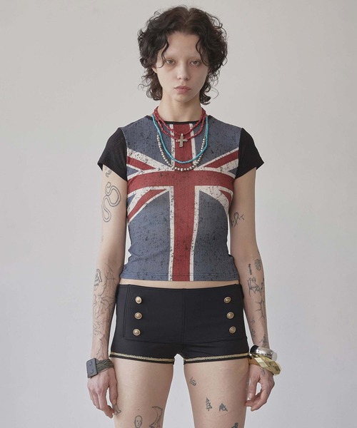 SCULPTOR(スカルプター)の「Union Jack Baby Tee(Tシャツ/カットソー・レディース・ブラック/ホワイト・X-SMALL/SMALL/MEDIUM/LARGE)」の11枚目の写真