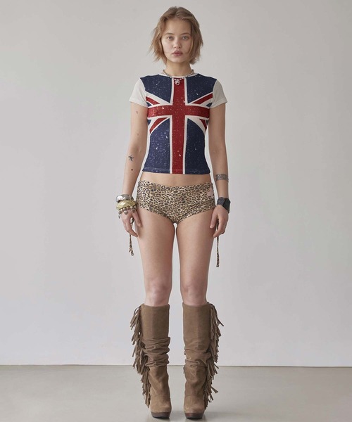 SCULPTOR(スカルプター)の「Union Jack Baby Tee(Tシャツ/カットソー・レディース・ブラック/ホワイト・X-SMALL/SMALL/MEDIUM/LARGE)」の3枚目の写真