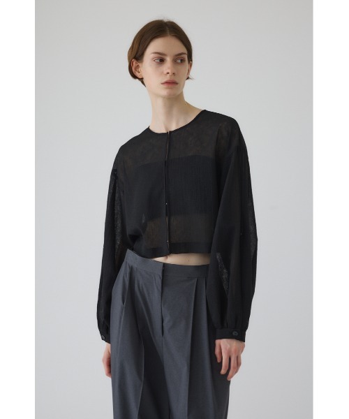 【新品タグ付】RIM.ARK Wide sheer open SH ブルー RIM.ARK（リムアーク）の「Wide sheer open SH（シャツ/ブラウス