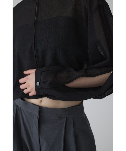 トップス RIM.ARK Open sleeve sheer SH Open sleeve sheer SH オープンスリーブシアーシャツ（シャツ