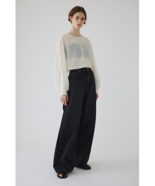 RIM.ARK ブラウス Oversized check pattern SH オーバーサイズドチェックパターン