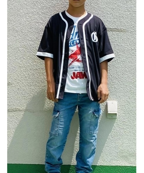 GAP（ギャップ）の「デニム GAPロゴ ベースボールジャージー (キッズ)（シャツ/ブラウス・キッズ・ブラック/オフホワイト・160cm/150cm/140cm/130cm/120cm/110cm）」の9枚目の写真