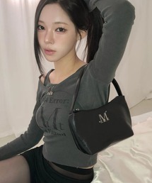 MUCENT | 【日本未発売/WEB限定】MUCENT(ムセント)/軽量 コンパクト ショルダー ハンドバッグ/MORIN METAL LOGO COMPACT SHOULDER BAG(ショルダーバッグ)