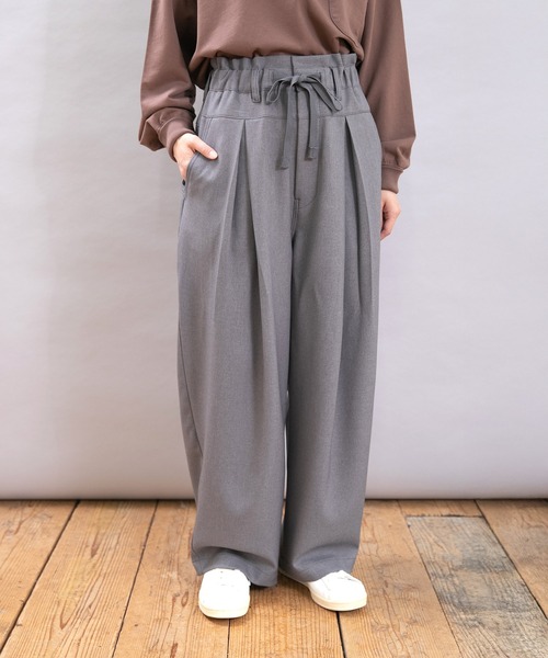 URCH RNA(アーチ アールエヌエー)の「R4366 ウールライクなコックさんのスラックスパンツ(その他パンツ・レディース・グレー/グリーン/ベージュ系その他・FREE)」の2枚目の写真