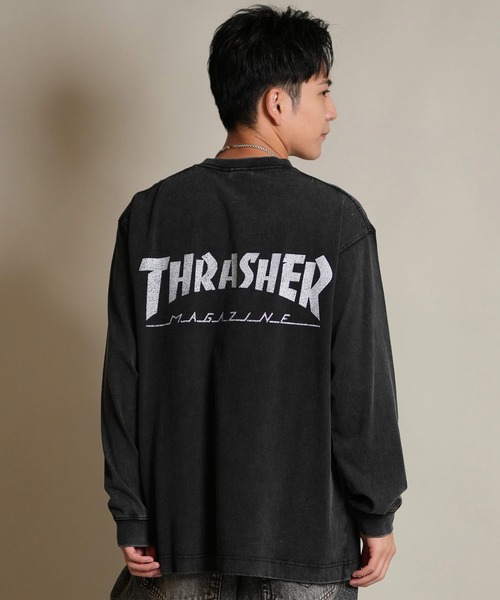 THRASHER/スラッシャー 長袖 Tシャツ ロンT バックプリント ピグメント