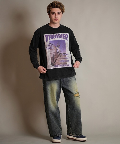セール】THRASHER/スラッシャー 長袖 Tシャツ ロンT バックプリント