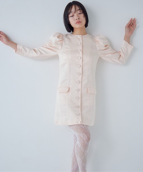 etre loin(エトルワン)の「Volume sleeve mini dress(ワンピース・レディース・グレー/ブラック/ピンクベージュ・M)」の22枚目の写真