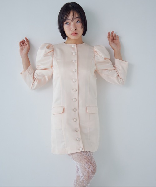 etre loin(エトルワン)の「Volume sleeve mini dress(ワンピース・レディース・グレー/ブラック/ピンクベージュ・M)」の21枚目の写真