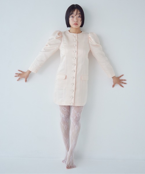 etre loin(エトルワン)の「Volume sleeve mini dress(ワンピース・レディース・グレー/ブラック/ピンクベージュ・M)」の19枚目の写真