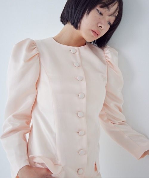 etre loin(エトルワン)の「Volume sleeve mini dress(ワンピース・レディース・グレー/ブラック/ピンクベージュ・M)」の17枚目の写真