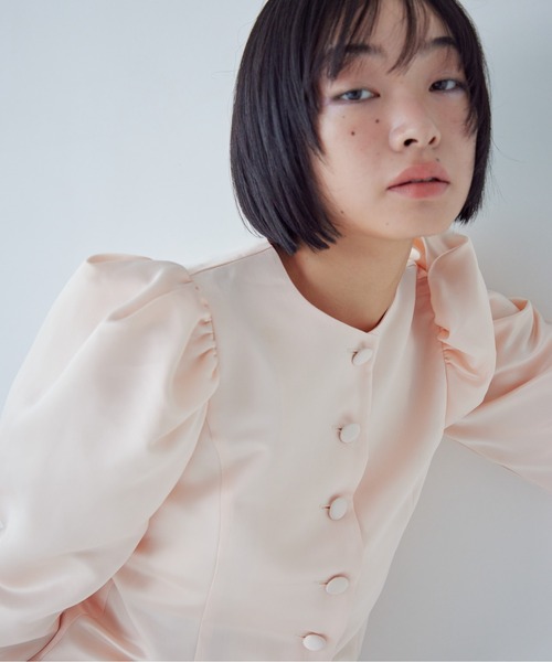 etre loin(エトルワン)の「Volume sleeve mini dress(ワンピース・レディース・グレー/ブラック/ピンクベージュ・M)」の16枚目の写真