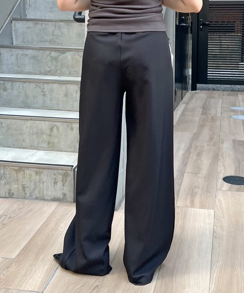 ABYS(アビス)の「ウエスト配色リラックススラックス(スラックス・レディース・グレー/ブラック・MEDIUM)」の4枚目の写真