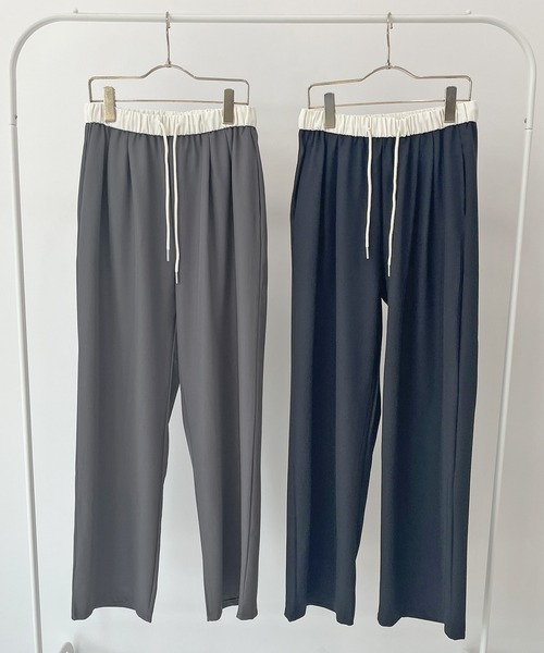 ABYS(アビス)の「ウエスト配色リラックススラックス(スラックス・レディース・グレー/ブラック・MEDIUM)」の19枚目の写真