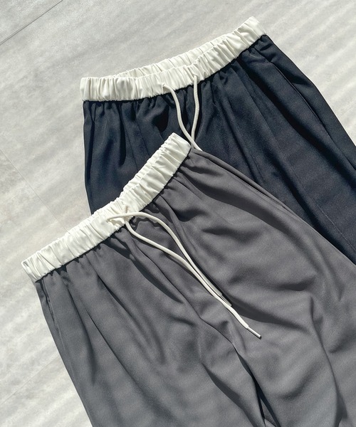 ABYS(アビス)の「ウエスト配色リラックススラックス(スラックス・レディース・グレー/ブラック・MEDIUM)」の22枚目の写真