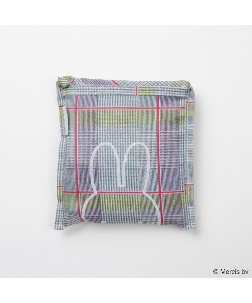 Dick Bruna(ディックブルーナ)の「MIFFY ショッピングバッグ S <チェック>(エコバッグ/サブバッグ・レディース・グレー/グリーン・FREE)」の7枚目の写真