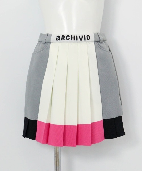 LADIES>配色ニットプリーツスカート（スカート）｜archivio