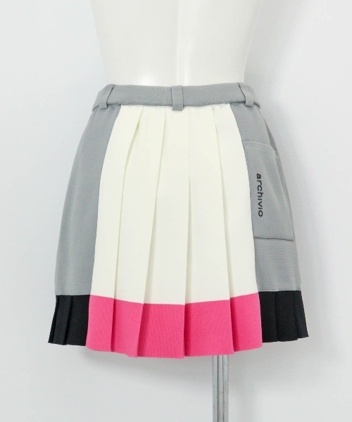 ゆうきだよ LADIES>配色ニットプリーツスカート（スカート）｜archivio