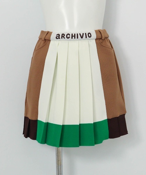 LADIES>配色ニットプリーツスカート（スカート）｜archivio