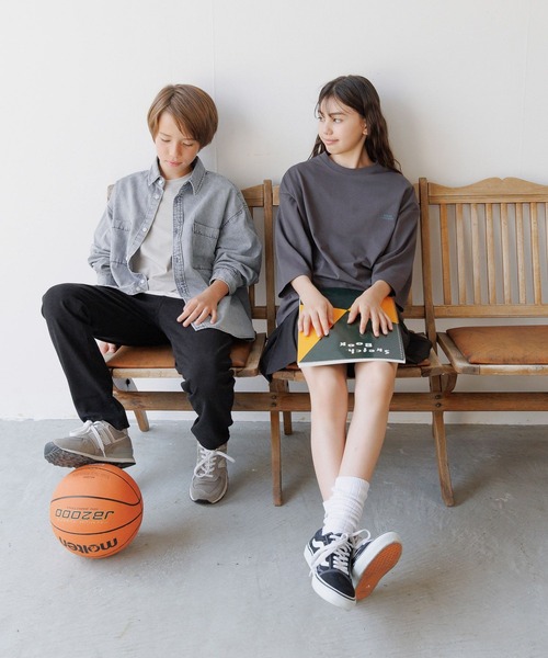 GLOBAL WORK（グローバルワーク）の「GOODデニムシャツ長袖/575587（シャツ/ブラウス・キッズ・ブラック/ブルー・140cm/160cm/150cm）」の14枚目の写真