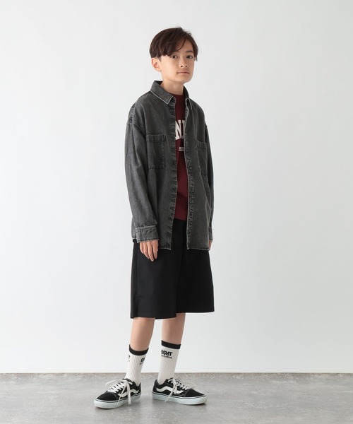 GLOBAL WORK（グローバルワーク）の「GOODデニムシャツ長袖/575587（シャツ/ブラウス・キッズ・ブラック/ブルー・140cm/160cm/150cm）」の22枚目の写真