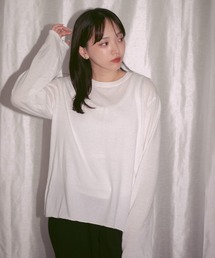 INTER FACTORY(�C���^�[�t�@�N�g���[)��2/9�����i������&�Ђ�Ɓj - Crew Neck Cotton Knit Long Sleeve T-shirt / �N���[�l�b�N�R�b�g���j�b�g����T�@made in IF Div.(�j�b�g/�Z�[�^�[)