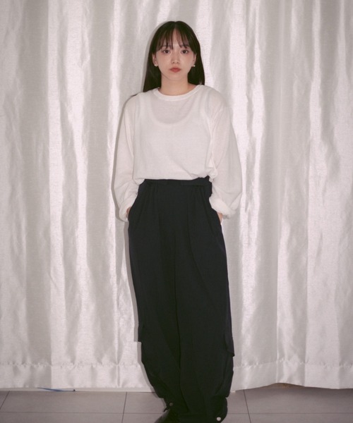 INTER FACTORY(インターファクトリー)の「2/9号室(かおこ&ひろと) - Crew Neck Cotton Knit Long Sleeve T-shirt / クルーネックコットンニットロンT made in IF Div.(ニット/セーター・メンズ・ダークブラウン/ホワイト・MEDIUM/LARGE)」の19枚目の写真