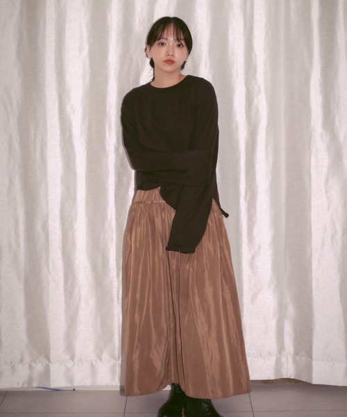 INTER FACTORY(インターファクトリー)の「2/9号室(かおこ&ひろと) - Crew Neck Cotton Knit Long Sleeve T-shirt / クルーネックコットンニットロンT made in IF Div.(ニット/セーター・メンズ・ダークブラウン/ホワイト・MEDIUM/LARGE)」の13枚目の写真
