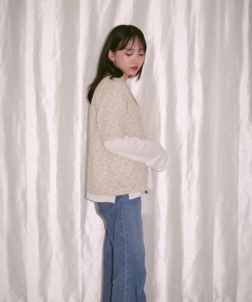 INTER FACTORY(インターファクトリー)の「2/9号室(かおこ&ひろと) - Crew Neck Cotton Knit Long Sleeve T-shirt / クルーネックコットンニットロンT made in IF Div.(ニット/セーター・メンズ・ダークブラウン/ホワイト・MEDIUM/LARGE)」の12枚目の写真