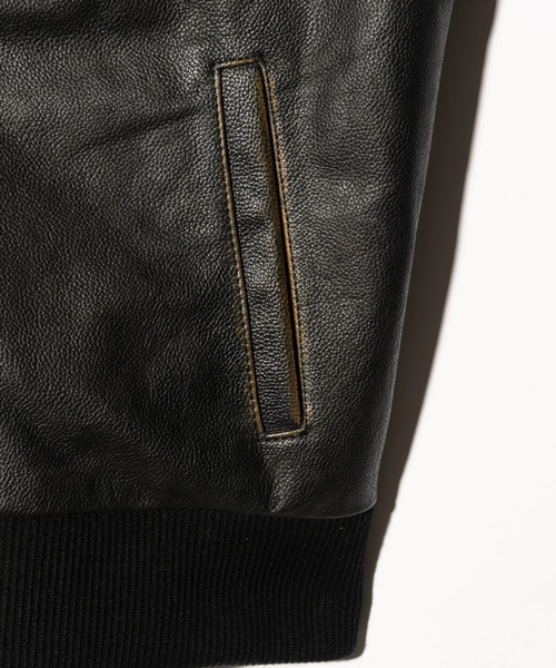 glamb（グラム）の「Leather Bomber Jacket / レザーボマージャケット（ブルゾン・メンズ・ブラック/ブラウン・S/M/L）」の17枚目の写真