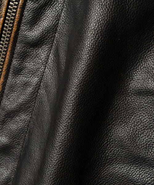 glamb（グラム）の「Leather Bomber Jacket / レザーボマージャケット（ブルゾン・メンズ・ブラック/ブラウン・S/M/L）」の18枚目の写真