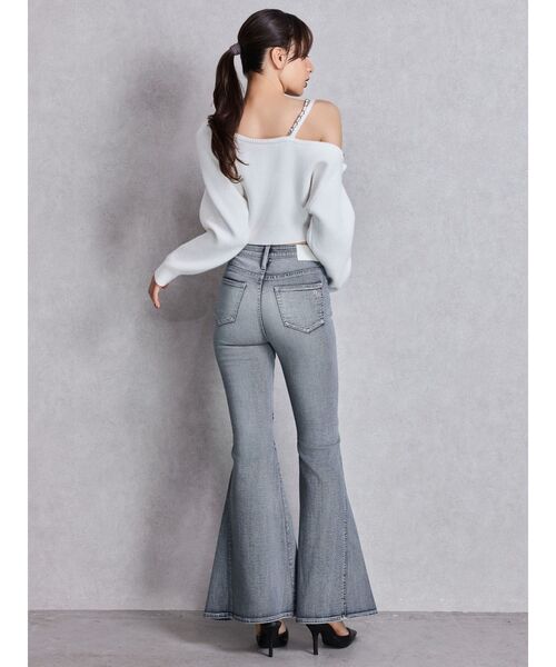 GYDA（ジェイダ）の「ハイウエストleg lengthフレアデニムパンツ（デニムパンツ・レディース・インディゴブルー/ライトブルー・X-SMALL/SMALL/MEDIUM）」の14枚目の写真