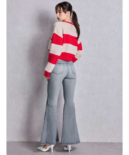 GYDA（ジェイダ）の「ハイウエストleg lengthフレアデニムパンツ（デニムパンツ・レディース・インディゴブルー/ライトブルー・X-SMALL/SMALL/MEDIUM）」の16枚目の写真