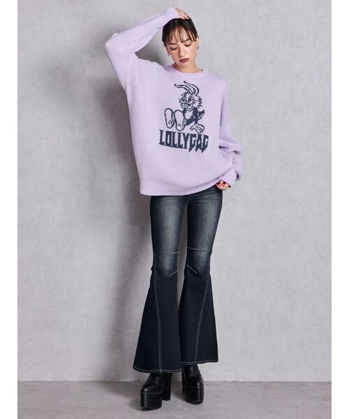 GYDA（ジェイダ）の「ハイウエストleg lengthフレアデニムパンツ（デニムパンツ・レディース・インディゴブルー/ライトブルー・X-SMALL/SMALL/MEDIUM）」の17枚目の写真