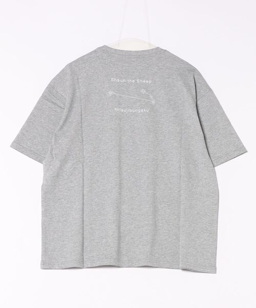 ACCOMMODE（アコモデ）の「【ひつじのショーン】羊文学オーバーシルエットTシャツ（Tシャツ/カットソー・レディース・グレー/ホワイト・L/M）」の3枚目の写真
