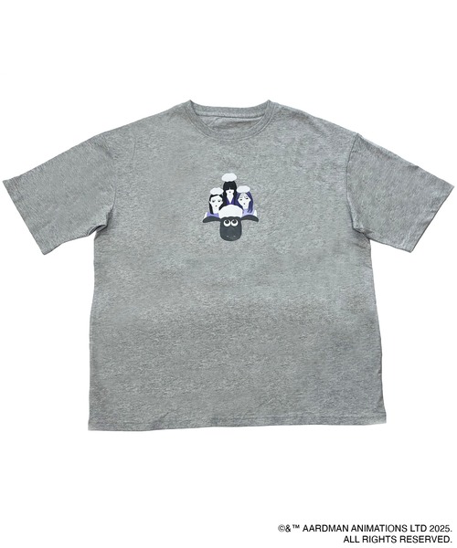ACCOMMODE（アコモデ）の「【ひつじのショーン】羊文学オーバーシルエットTシャツ（Tシャツ/カットソー・レディース・グレー/ホワイト・L/M）」の7枚目の写真