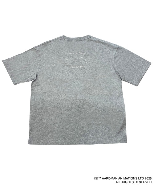 ACCOMMODE（アコモデ）の「【ひつじのショーン】羊文学オーバーシルエットTシャツ（Tシャツ/カットソー・レディース・グレー/ホワイト・L/M）」の6枚目の写真