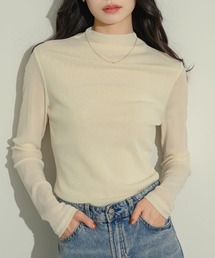 NEUNA | シアーモックネックトップス(Tシャツ/カットソー)